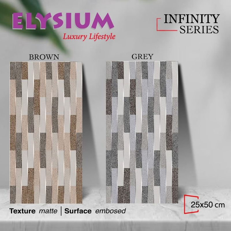 Jual Keramik Dinding Concord Elysium Infinity Grey 25x50 Kw 1 Shopee