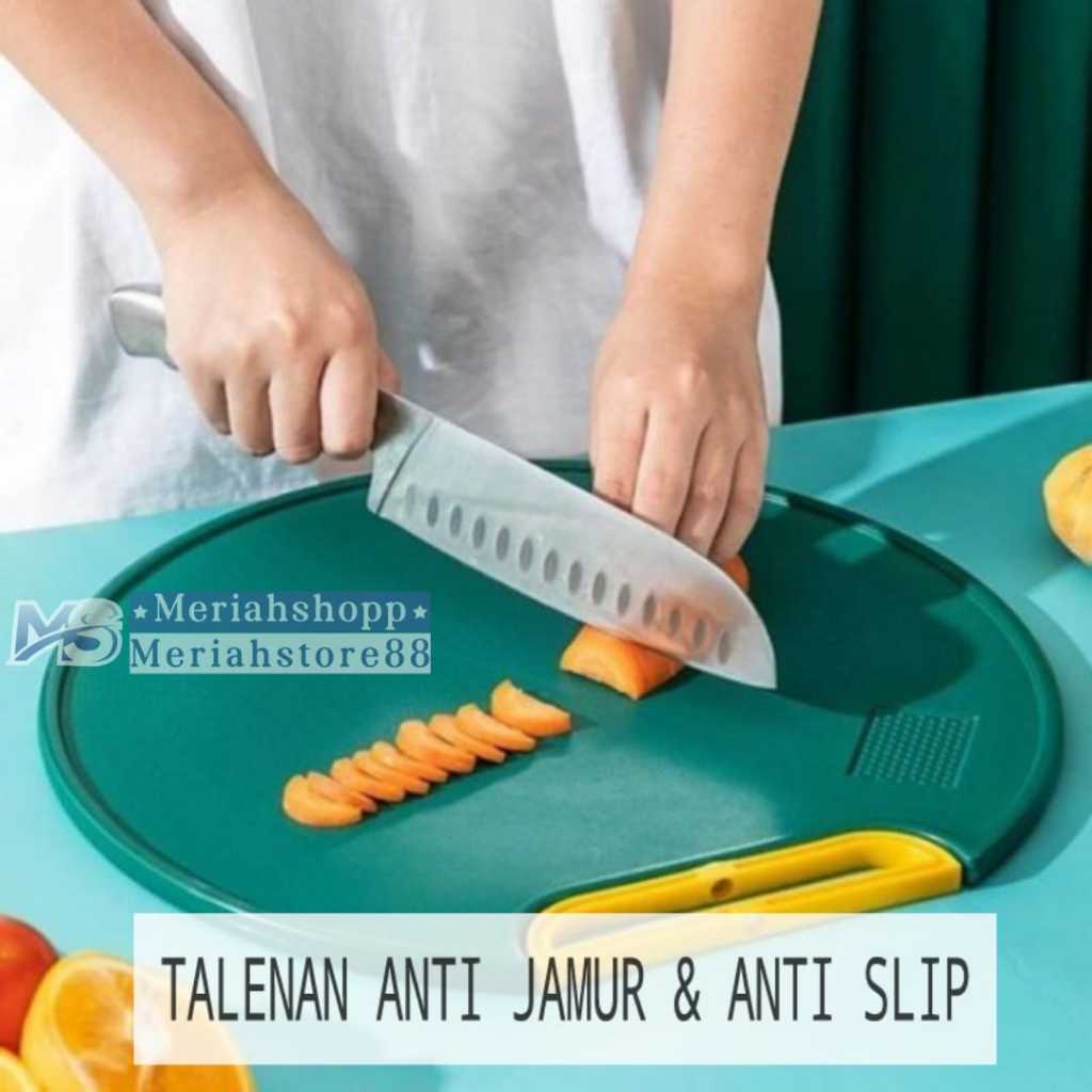 Jual (Size MEDIUM) Talenan Bulat Anti Jamur 2in1 CUTTING BOARD PREMIUM ...