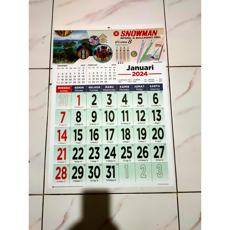 Jual Calendar Snowman 2024 Shopee Indonesia