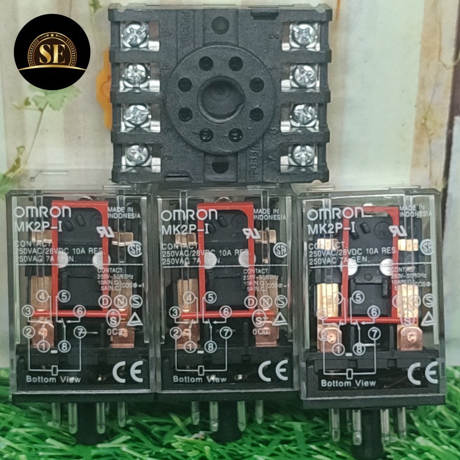 Jual Relay Omron MK2P-I 8 Pin Kaki 220V 24DC 12VDC No MKS2P Socket ...