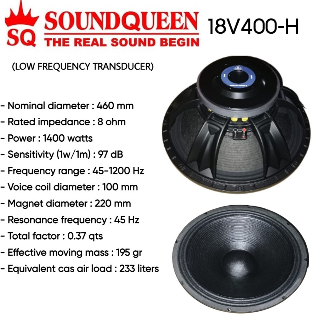 Jual Speaker Soundqueen 18 Inch SQ 18V400-H Original Shopee