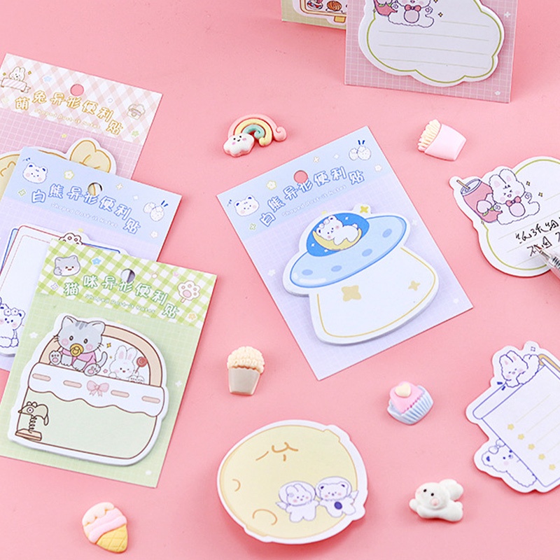 Jual EG Sticky notes special cartoon shaped memo tempel daily cat ...