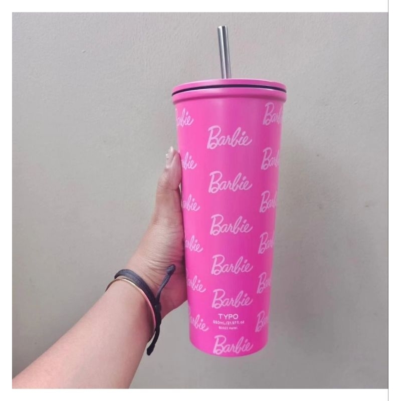 Jual (NEW) TYPO x Barbie Tumbler with Stainless Straw 650ml Shopee Indonesia