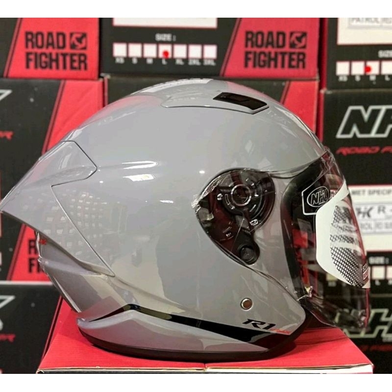 Jual NHK R1 MAX DIM GREY GLOSSY ORIGINAL | DOUBLE VISOR | HELM MOTOR ...