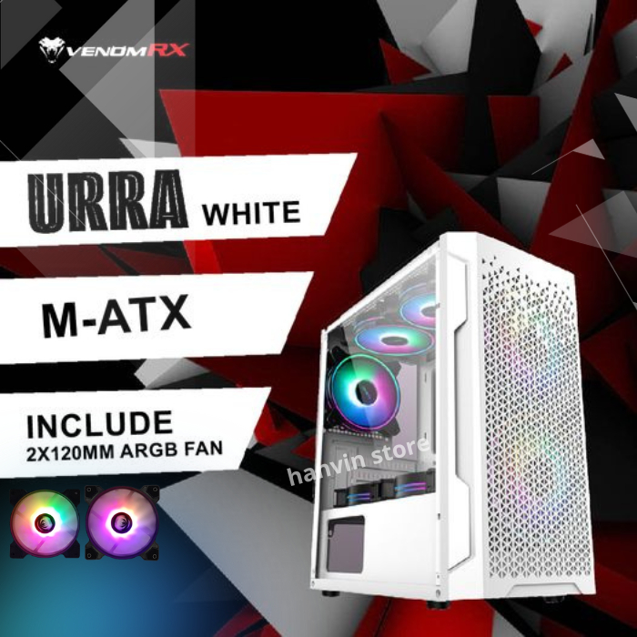 Jual Casing VenomRX URRA White + 2 Fan ARGB | Shopee Indonesia