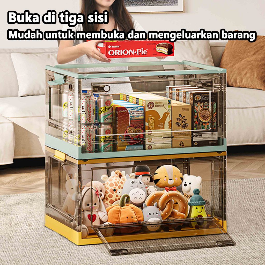 Jual box Storage Box kotak plastik Lipat Folding Container Box pakaian ...