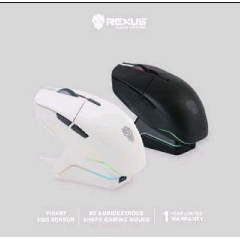 Jual Rexus Shaga RX-130 Mouse wireless with charging dock | Shopee ...