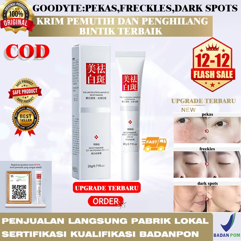 Jual BPOMWhitening Freckle Cream Remove Dark Spots Anti Freckle Cream Niacinamide Fade