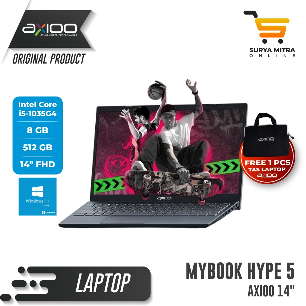 Jual Laptop Axioo My Book Hype5 Core i5-1035G4 8GB 512GB 14
