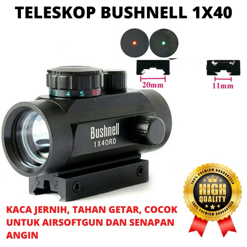 Jual TELESCOPE RED DOT HOLOSIGHT RED DOT BUSHNELL 1x40 SCOPE TELESCOPE