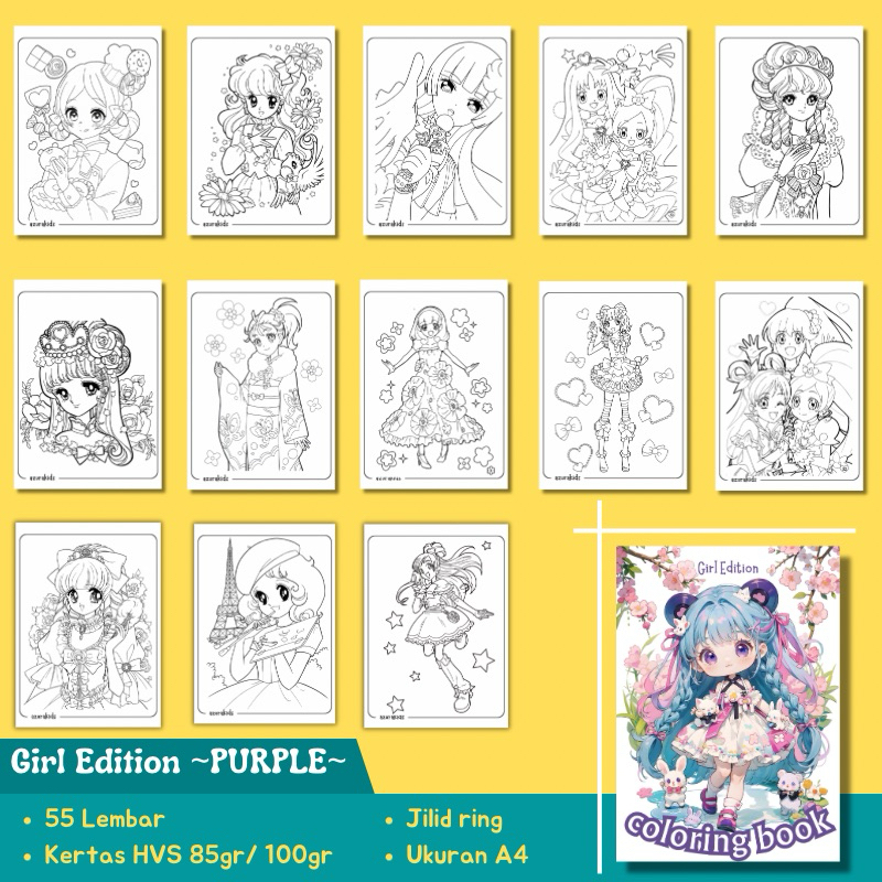 Jual Buku Mewarnai Anak Edisi Perempuan Coloring Book Girl Edition ...