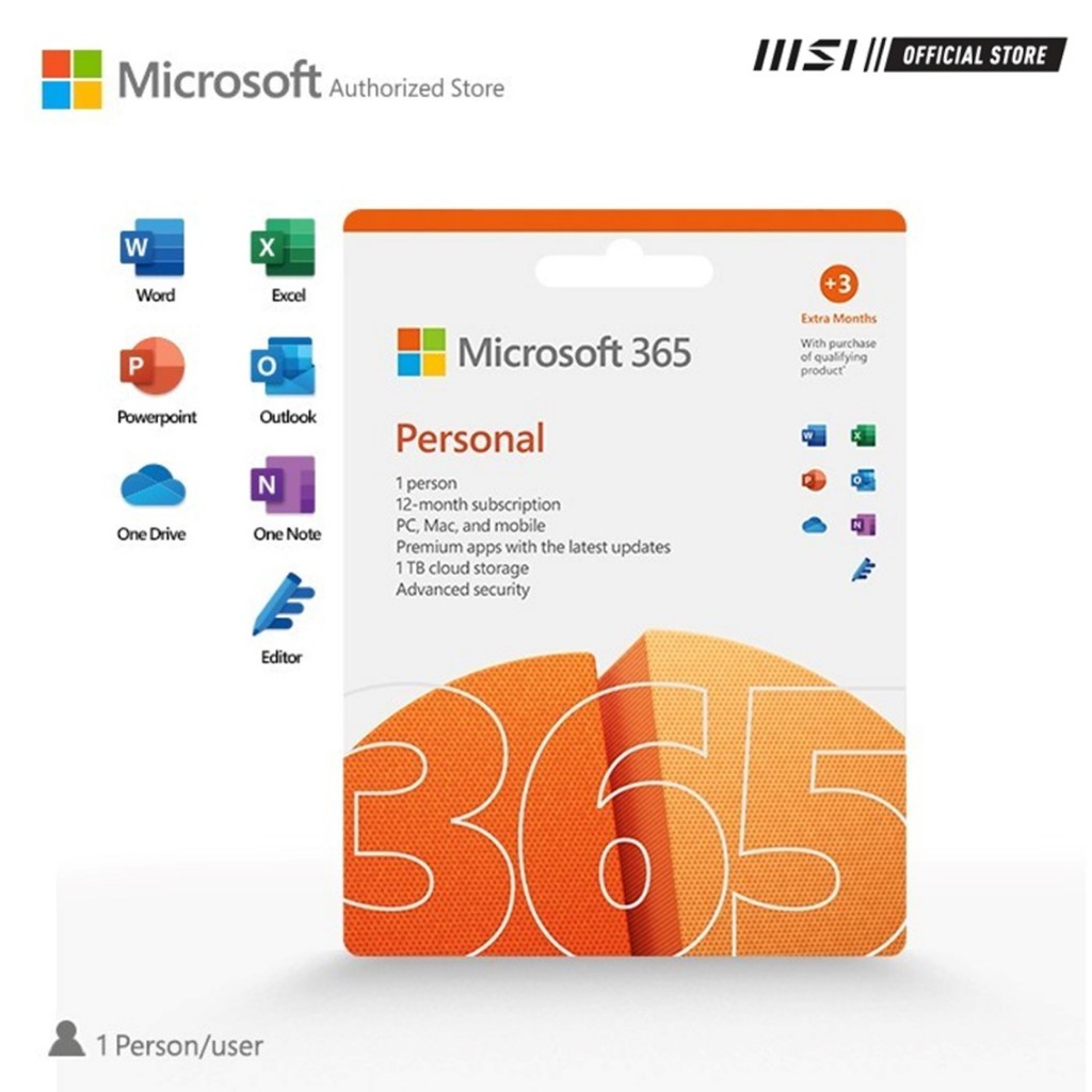 Jual MSI BUNDLING MICROSOFT OFFICE 365 PERSONAL | Shopee Indonesia