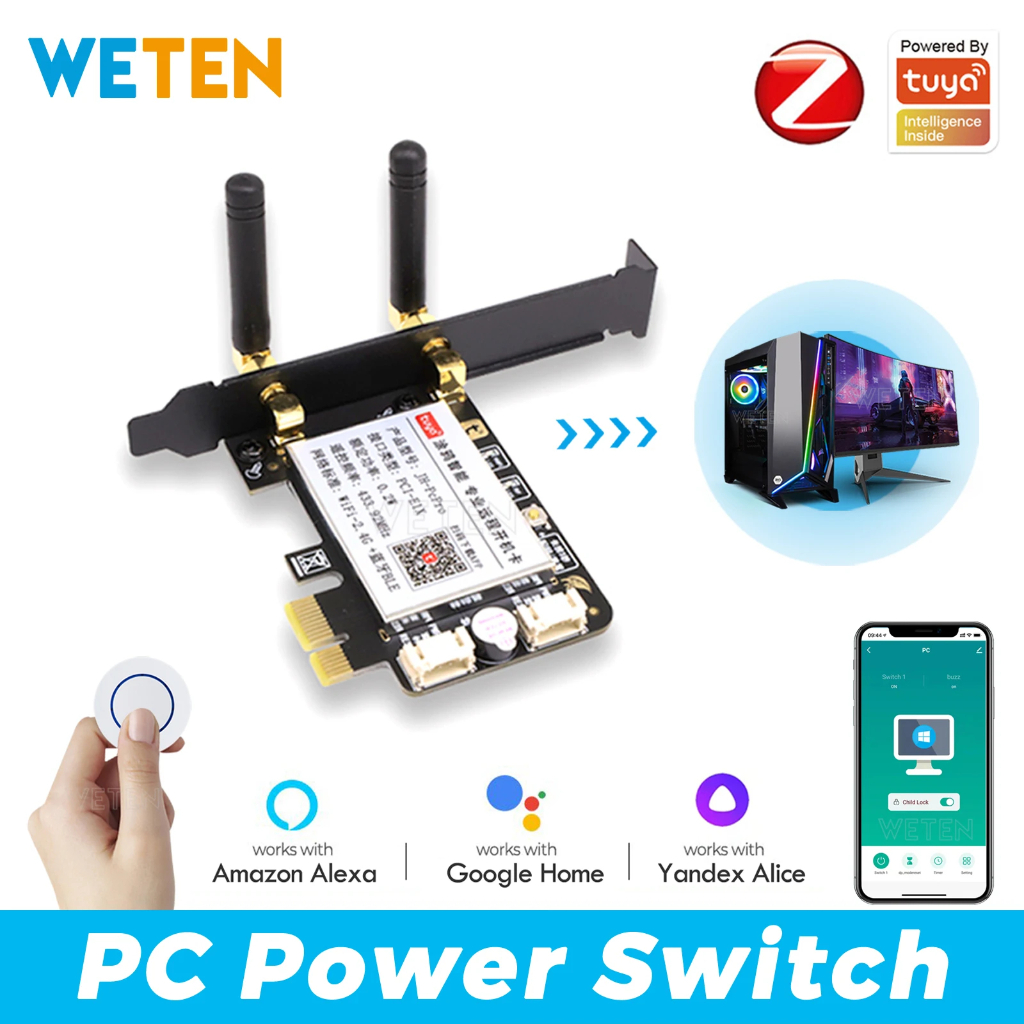 Jual Tuya Zigbee Wifi Computer Power Reset Switch PCIe Card 433 RF