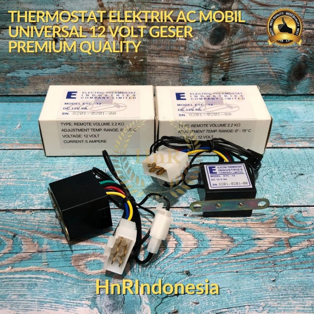 Jual Thermostat Elektrik Pengatur Suhu AC Mobil Universal 12V 12 VOLT