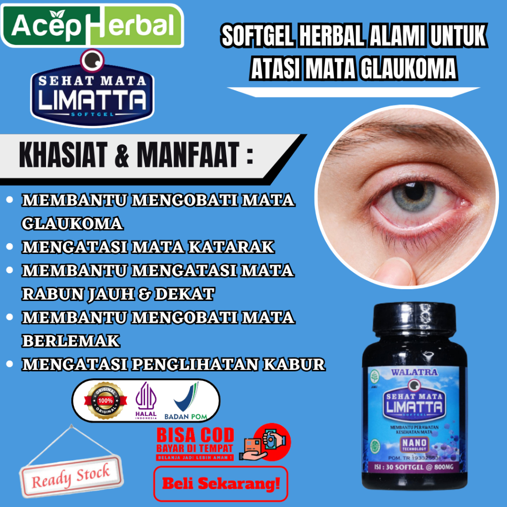 Jual Sehat Mata Limatta Softgel 100% Original - Obat Mata Glaukoma ...