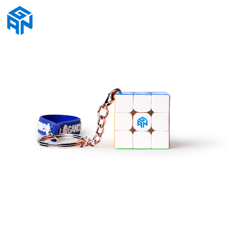 OJIN GAN330 Mini Cube 3x3 Cm – Porte-clés Sans Autocollant, Ressort Réglable – Cube Collection