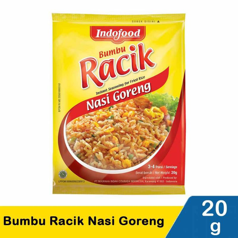 Jual Indofood Bumbu Racik Nasi Goreng 20g Racik Bumbu instan sachet ...