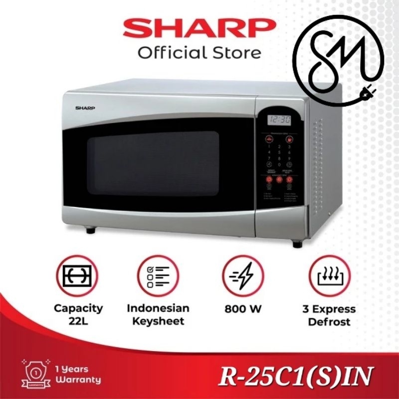 Jual Microwave Sharp R-25C1 (S) IN 22 Liter R25C1S IN Digital | Shopee ...