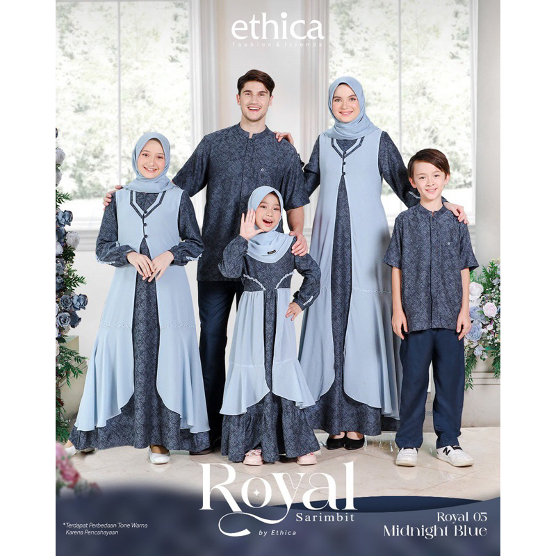 Jual Sarimbit Ethica Royal 05 Midnight Blue Baju Couple Keluarga
