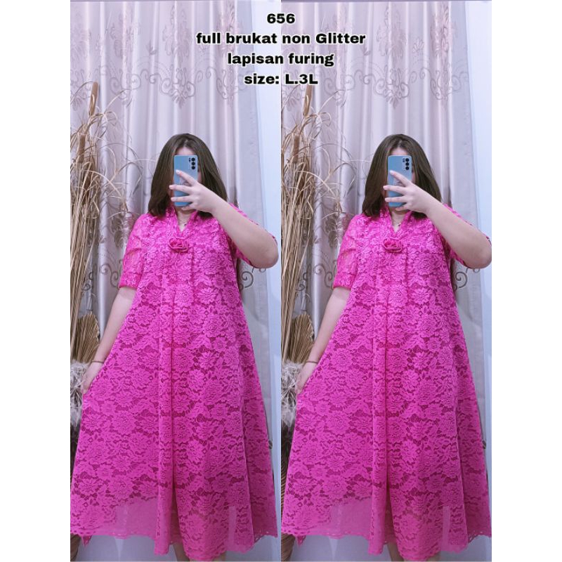 Jual DRESS BRUKAT 656 BUNGA | Shopee Indonesia