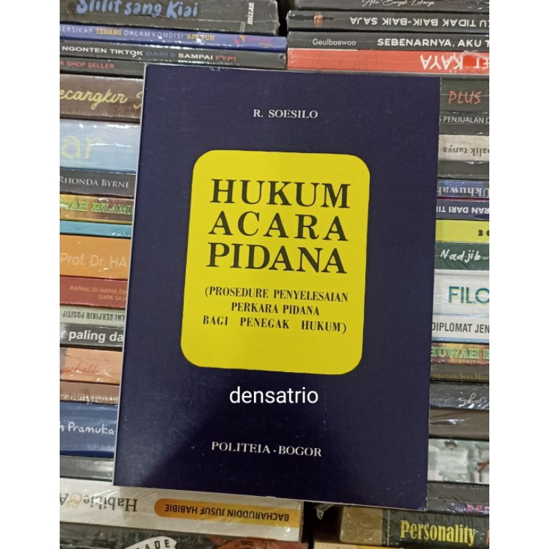 Jual Hukum Acara Pidana Prosedur Penyelesaian Perkara Pidana Bagi ...