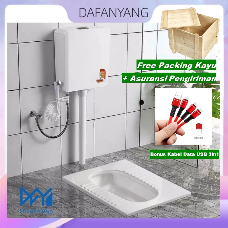 Jual [COD ]Mr.Tao Kloset Jongkok 1 Set Toilet Jongkok Flush Free ...