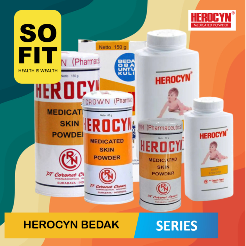 Jual Herocyn Bedak Gatal Series / Bedak Biang Keringat / Bedak Bayi ...