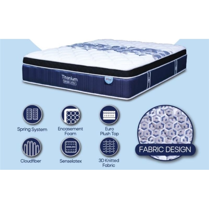Jual SPRING BED CENTRAL TITANIUM WITH SANSELATEX KASUR CENTRAL MATRAS ...
