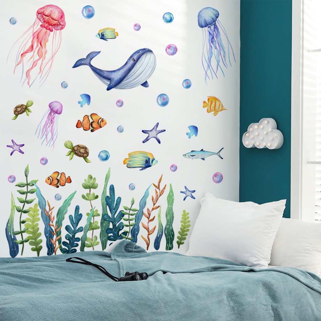 Jual Stiker Dinding Hewan Laut, Stiker Dinding Hewan Laut Bawah Laut