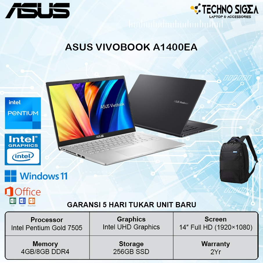 Jual Asus Vivobook 14 A1400ea Pentium Gold 7505 8gb 256gb 140 Fhd Shopee Indonesia 8675