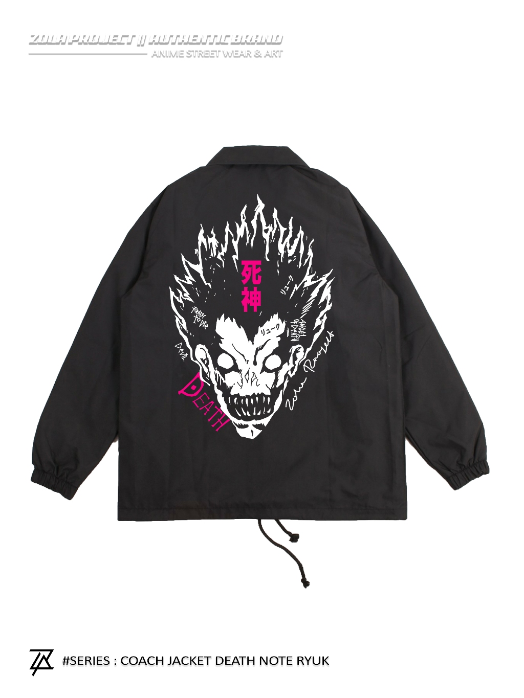 Jual Zola Project Jaket Coach Anime Death Note Ryuk Shinigami | Shopee ...