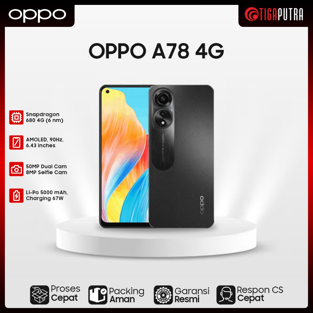 Jual Oppo A78 LTE (Ram 8GB, Rom 256GB, Snapdragon 680) | Shopee Indonesia