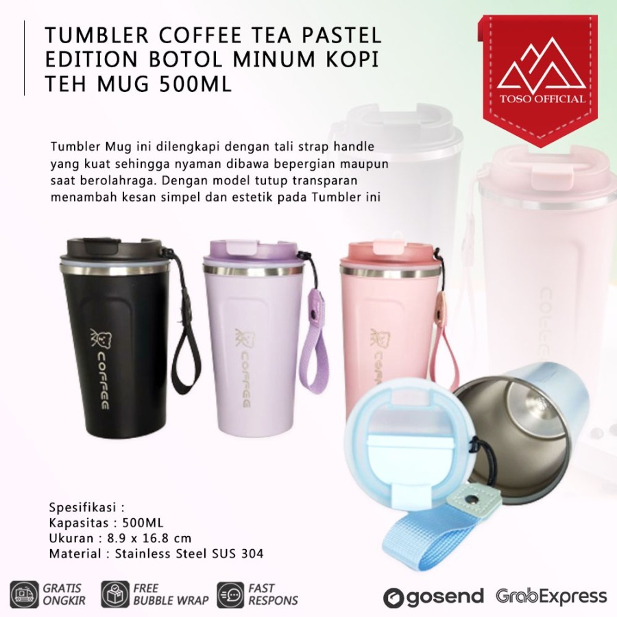 Jual Gelas Kopi Tumbler Coffee Tea Pastel Botol Minum Termos Kopi Mug 500ml Shopee Indonesia 6854