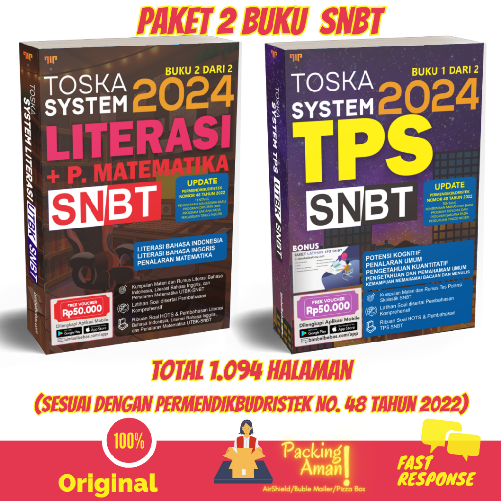 Jual Bebas Buku Toska System Utbk Sbmptn Snbt Tps Literasi