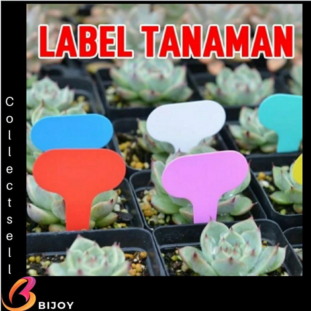 Jual Label Tanaman tancap penanda name tag maker semai benih - Merah ...