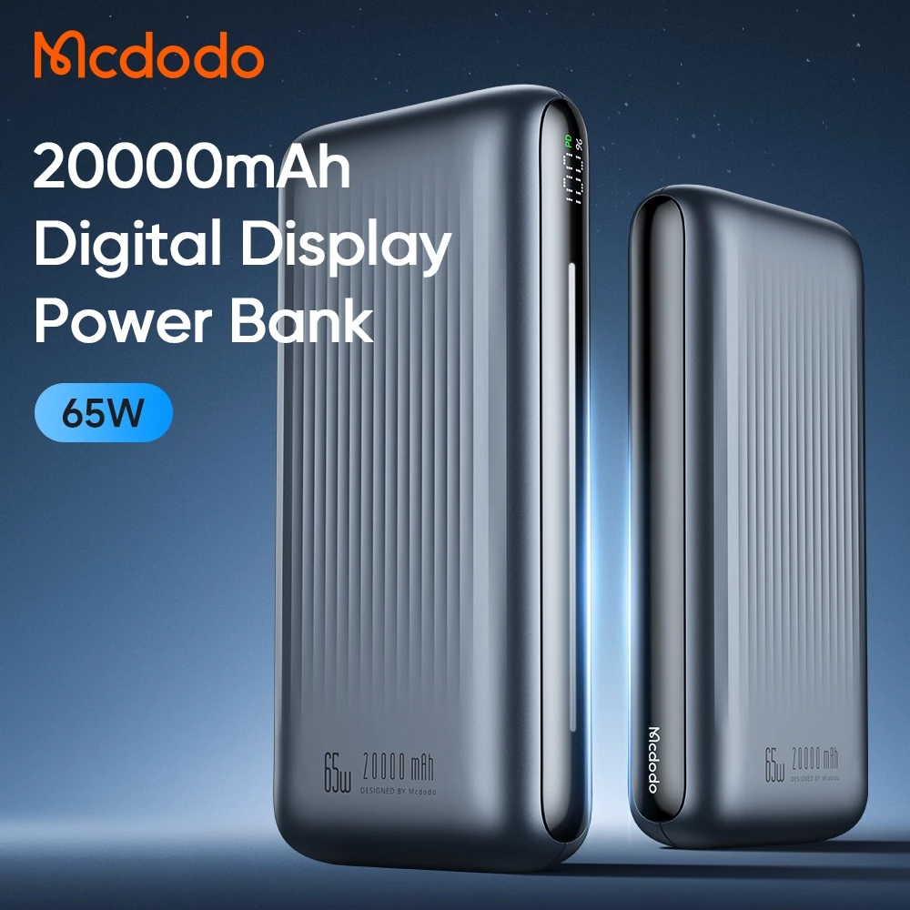 MCDODO PowerBank Laptop 20.000Mah QC3.0 PD Fast Charging 65w MC-4460