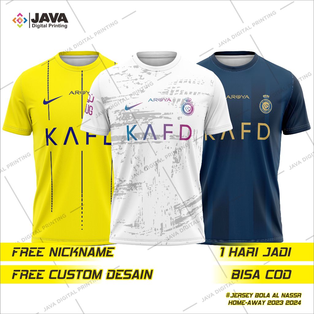 Jual Jersey Baju Kaos Bola Al Nassr R Home Away 3rd Third 2023 2024