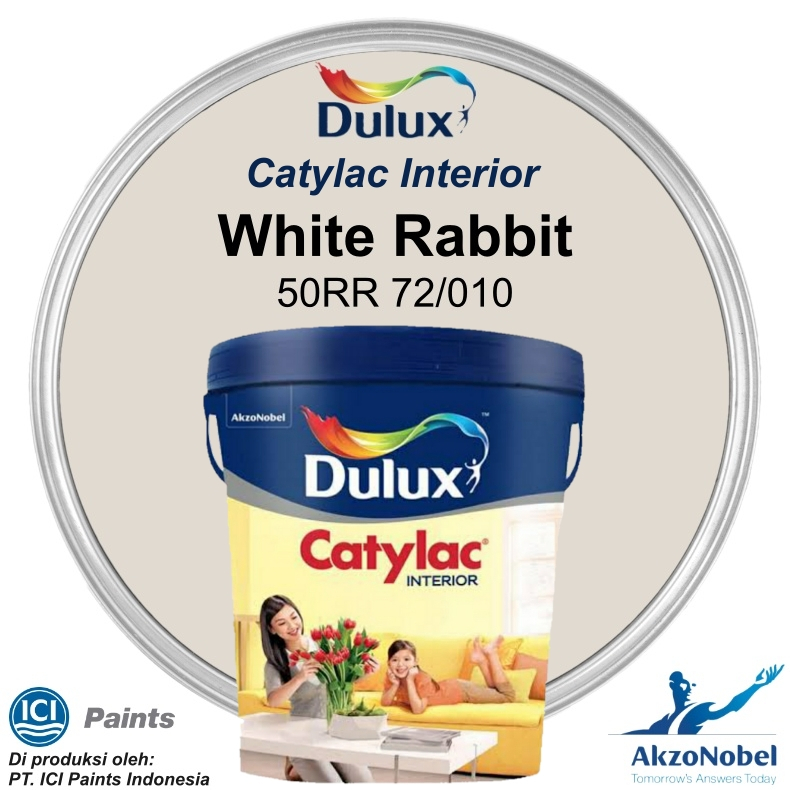 Jual CAT DULUX CATYLAC INTERIOR 25 KG - WHITE RABBIT 50RR 72/010 ...