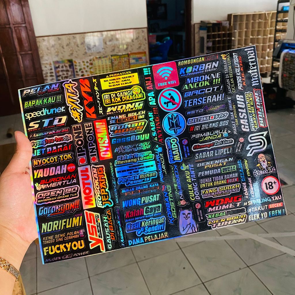 Jual Sticker Pack ISI 68 Sponsor Racing Laminasi Glossy | Shopee Indonesia