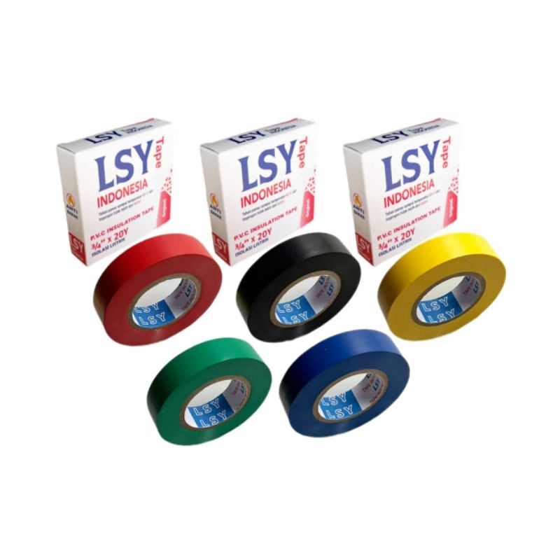 Jual isolasi listrik original LSY TAPE / PVC solasi kabel warna ( CBM ...