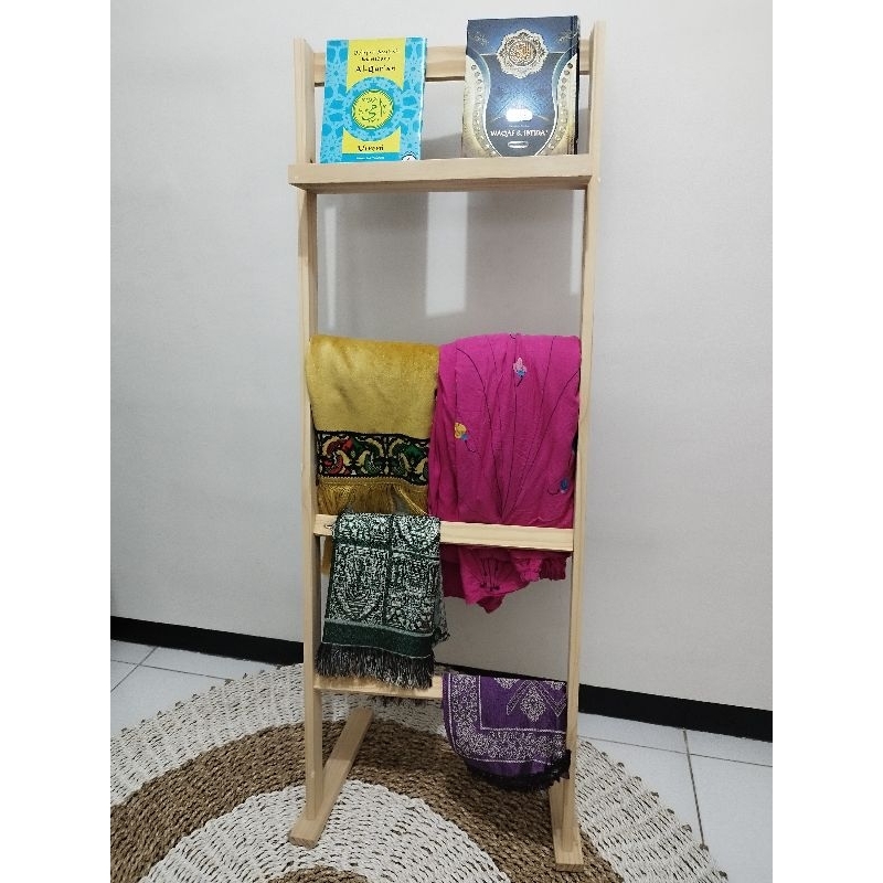 Jual rak mukena /rak handuk/gntung an sarung sajadah /tangga serbaguna ...