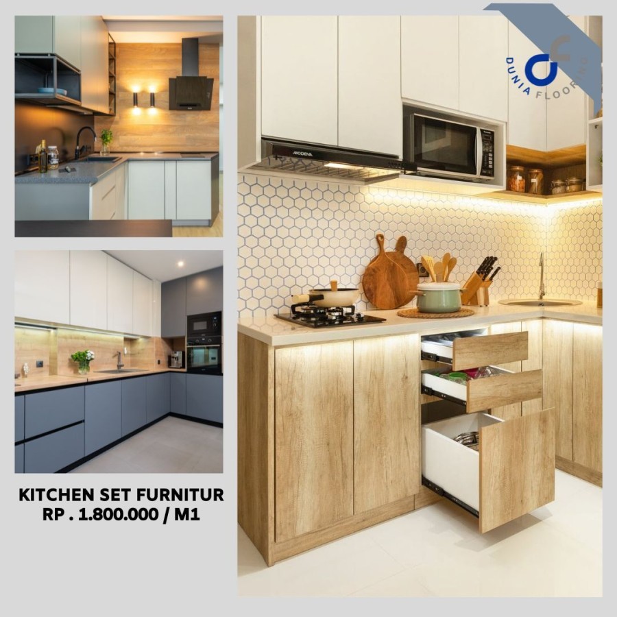 Jual KITCHEN SET PVC BOARD - FURNITURE DAPUR MEWAH DAN MURAH | Shopee ...