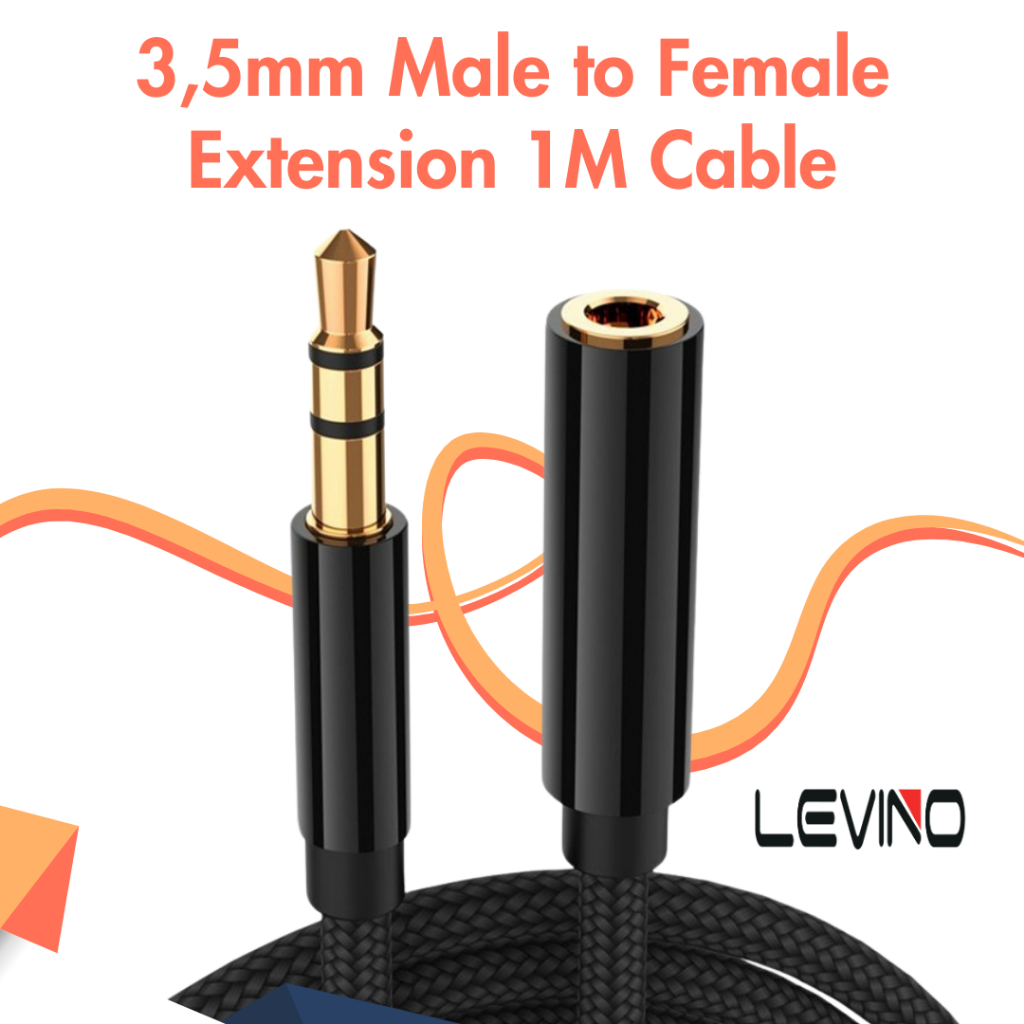 Jual LEVINO 3.5mm Kabel Audio jack Extension Cable 3.5mm Male to Female