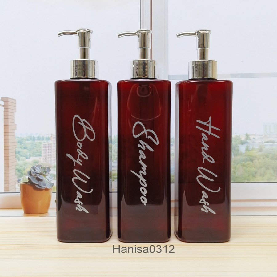 Jual Botol Sabun Pump Ml Botol Refill Sabun Cair Ml Estetik Coklat Luxury Silver Botol