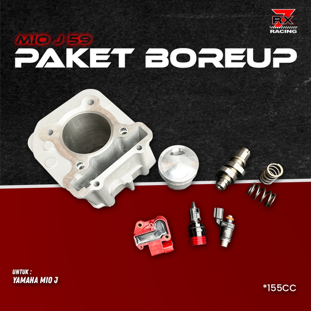 Jual Paketan Boreup Mio J Mio Gt115 Xride 115 155cc Diameter 59mm Rx7 ...