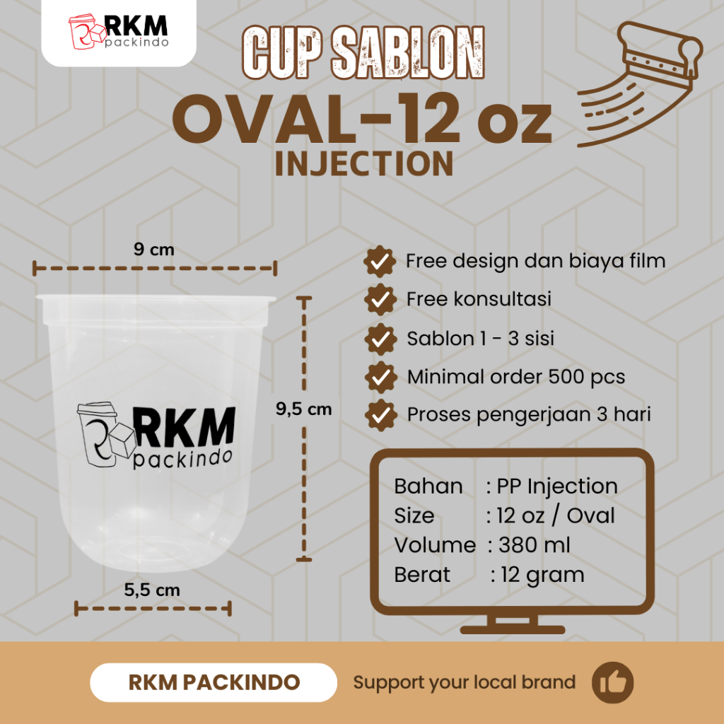 Jual (500pcs) CUSTOM GELAS INJECTION / SABLON GELAS INJECTION / SABLON ...