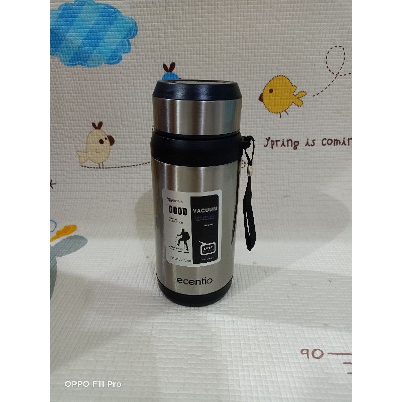 Jual ECENTIO TUMBLER BOTTLE LED HOT & COLD 1000 ML / BOTOL MINUM LED ...
