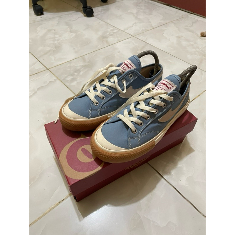 Jual Sepatu Compass Gazelle Blue Sky Shopee Indonesia