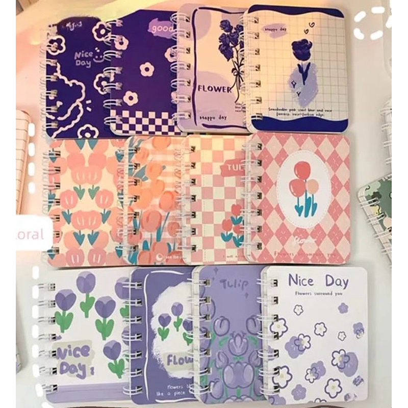 Jual Buku Tulis Bunga Tulip Notebook Binder A7 | Shopee Indonesia