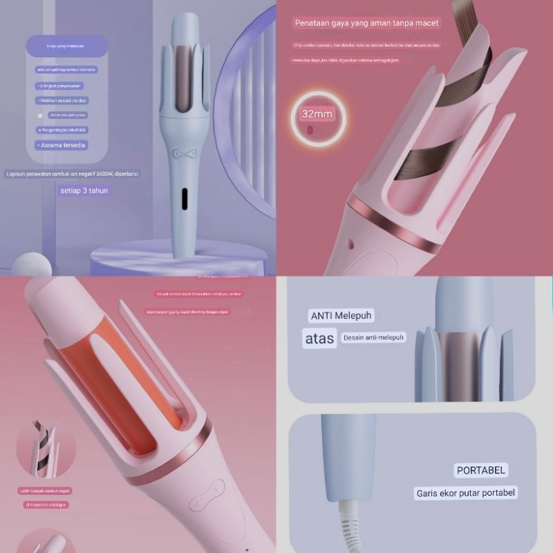 Jual catokan curly otomatis / alat pengeriting rambut otomatis | Shopee ...